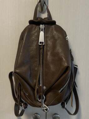Rebecca Minkoff Medium Julian Leather Backpack Brown